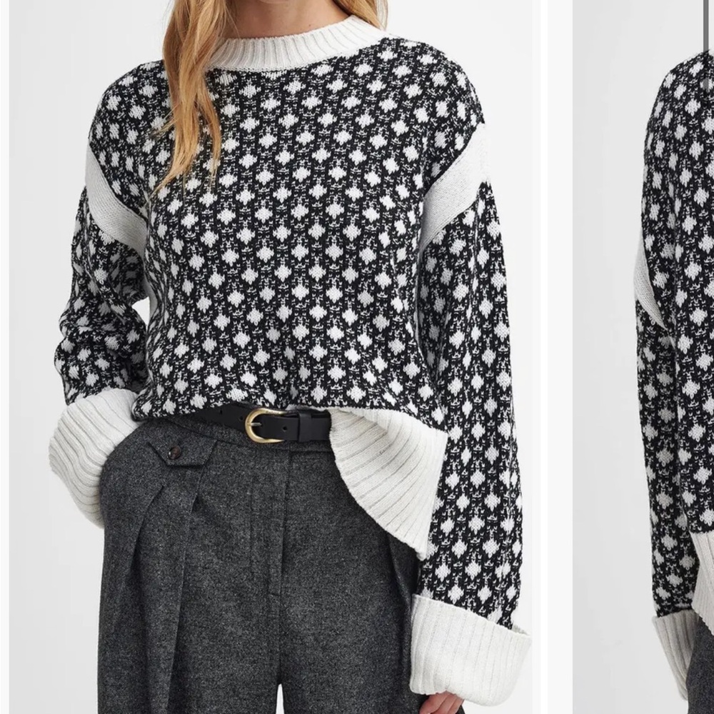 Barbour Paulette Cotton Blend Sweater, SIZE 12 US